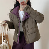 2024 Winter New Women's Fashion Cotton-Padded Clothes Hot Style Design Sense Short Cotton-Padded Jacket Small Down Cotton Jacket Coat Tide-Outfit