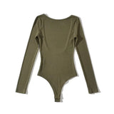 Zingj Trendy Women's Wear Small Sexual Sensation Big Bare Back Tight Bottomed Top Design Spicy Girl Style Long-Sleeved