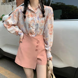 Women Solid Design New Asymmetrical Fashion High Waist Korean Style Ladies Elegant Daily All-match Casual Summer Soft