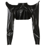 Autumn Fashion Trend Women's New Long-Sleeved Zipper Zip Open Shirt Open-Up