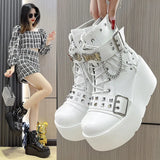 Cos Boots Punk Windy Bottom Martin Boots Belt Buckle Knight Short Boots Teling Stylish Short
