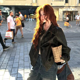 Faux Leather Brown Hello Kitty Biker Jacket- Outfit