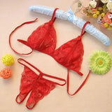 Lingerie Solid Lady Women Underwear Tracksuit Corset Lace Bra Set Crotch Thongs G-string Bikini Underwear Lingerie