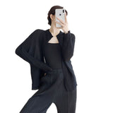 Folds 2025 Summer New Coat Pop Loose Thin Folded Shirt Cardigan