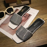 Zingj Women Wear Summer 2023 New Fashion Flat-Bottomed Korean Version Of Online Celebrity Water Drill One Word Cool