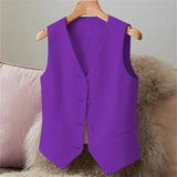 Suit Vest Women's Small Vest Spring And Autumn New Repair Outside The Female Red Short Female Horse Clip