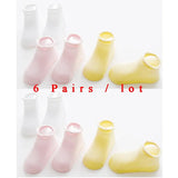 Pairs/lot 0 to 6 Yrs Cotton Sock With Rubber Grips Four Season Children's Anti-slip Boat Socks For Boys Girl Low Cut Floor