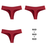 3Pcs/Lot Sexy Women Thongs G String Seamless Panties Low-Rise T-back Comfortable Lingerie Female Underwear Drop