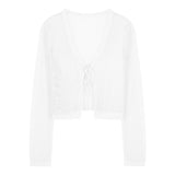 Sexy See Through Crop Tops Thin Hollow Out Vintage Two Pieces Tops Y2k Grunge T-shirt Women Summer Beach Wear Tee