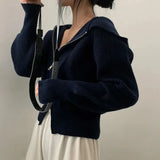 Double-headed Zipper Solid Color Hooded CardiganOutfit