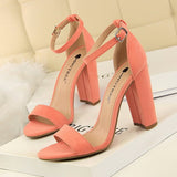 Sexy High Heels New Women Pumps Comfort Women Shoes Block Heels Ladies Shoes Buckle Women Heels Female Shoes Women