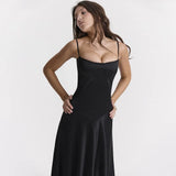 Satin Back Tie-Up Maxi Dress-Outfit