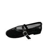 New Fishing Net Hollow Low Help Shallow Single Shoes Women's