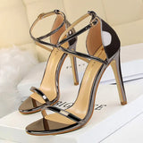 Shoes Buckle Strap High Heels 2022 New Women Heels Sandals Stiletto 11cm Sexy Heels Party Shoes Women Pumps Ladies