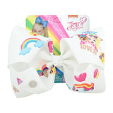 JoJo Bows JoJo Siwa Printed Grosgrain Ribber Hair Bow For Baby Girls Rainbow Handmade Hair Clips Headwear Hair