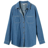 Zingj Shirt Female Autumn New Loose Korean Version Long Sleeve Retro Versatile Casual Shirt Ins Tide Coat-Outfit
