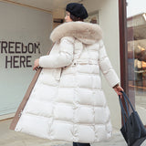 Down Cotton-Padded Jacket Women Winter 2024 New Cotton-Padded Clothes Long Over The Knee Korean Version Loose And Thick Cotton-Padded Jacket Coat Tide-Outfit