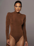 New Autumn Bodysuits Women Clothes Long Sleeves Winter Warm Slim fit Female Sexy Solid Bodysuit Casual Tops Women
