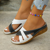 Asia's New Color-Stinged Toe Thick-Bottom Slippers Women's Slope And Car Sewing Light Beach Cold