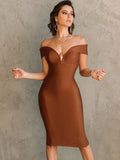 Dress for Women 2022 Summer Off Shoulder Bodycon Dress Elegant Sexy White Red Evening Party Dress Club High