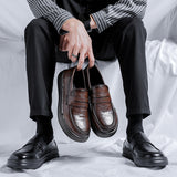Zingj Dou Shoes Male Spring And Autumn British One Foot Pedal Casual Leather Shoes 2023 New Fashion Loafers Male
