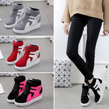 New Korean Version Of The Fashion Magic Stick Thick Soles Of High-Pine Cake Shoes High-Top Shoes Color Frosted Leather Casual