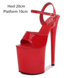 2021 Model Shoes Women Sexy Catwalk Shoes Sandals 9 13 15 17 20 CM High Heels Platform Sandals Girls Shoe Party Club Drop