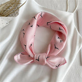 Square Silk Scarf Women Fashion Print Small Neck Scarfs Office Lady Hair Band Foulard Hand Kerchief Female Bandana
