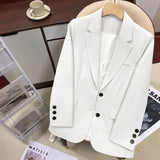 Zingj Small Suit Jacket Female Small 2024 Spring And Autumn New Korean Version Of Loose Suit Design Sense
