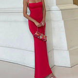 Strappy Backless Bodycon Maxi Dress-Outfit