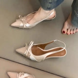 Version Of The Bow Tip Tip Heel High Heels 2025 New Spring And Summer Temperament Famous Slime Head Cold