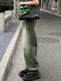 Vintage Green Wash Boyfriend Jeans-Outfit