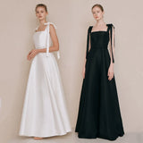 Small White Dress Engagement Dress 2025 New Simple Trend Of The Set Of Cream Design White Square Collar Daily