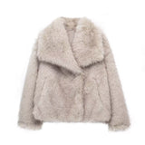Winter New Women's Artificial Fur Effect Short Coat