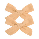 Lovely Baby Solid Hair Bows With Clip Bowknot Hair Clips Headwear Children Cute Cotton Hairpins Barrettes Hair