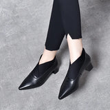 Zingj High Heels Women's Shoes 2023 Autumn And Winter New Deep-Mouth Single Shoes Minority Personality Loose