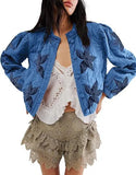 Autumn And Winter 2024 Hot Style Quilted Embroidery, Good Quality Washing Cotton, Maple Leaf Cloth Embroidery, Women's Cotton Jacket-Outfit