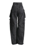 Wind Jeans Pants Women's Autumn 2025 New Lazy Cargo Pants Mop Straight Pocket Wide Leg