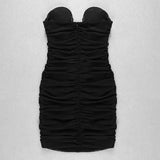 Strapless Black Bodycon Dress-Outfit