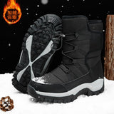 Men's Down Snow Boots Plus Thick Warm And Cold Cotton Shoes Northeast Waterproof And Anti-Slip Outdoor Cotton