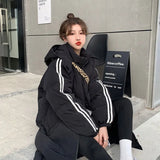 Coat Women X-length Puffer Hood Bomber Basic Jackets Long Female Coat Loose Parka Plus Size Hoodies Outerwear Snow