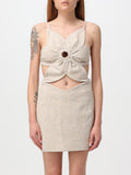 Women's New Three-Dimensional Flower Design Sexy Bare Umbilly Slings Dress Dress