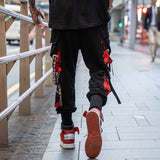 Men's Autumn And Winter Loose Tide Brand Ruffian Handsome Ins Hip-Hop Hip-Hop Wide-Legged Pants With Many