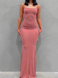 Solid Color Slim Maxi Slip