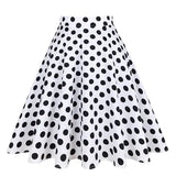 Floral Print 60s 50s Retro Vintage Skirt Rockabilly High Waist Big Swing Pinup Skater Harajuku A Line Midi Women's