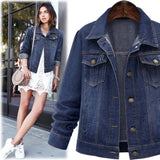 size 5XL 2020 Autumn Winter Women Denim Jacket Long Sleeve Short Denim Coat For Women Jeans Jacket Plus Size