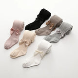 Pcs/Lot 0-10 Yrs Children Spring Autumn Tights Cotton Baby Winter Bowknot Girls Pantyhose Kids Infant Knitted Collant