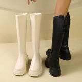 Boots Female Knight Boots 2025 New Elastic Thin Boots Thick Bottom High Boots Small But Knee