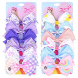 Pcs/Set JoJo Bows Jojo Siwa Rainbow Printed Ribbon Bows For Girls Hair Clips Boutique Hairpins Barrettes Kids Hair