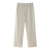 Women's 2025 New Double Flamingo Comfortable Linen And Suit Dress + Pants Set